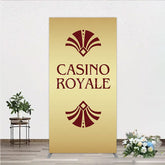 Aperturee - Aperturee Gold Casino Royale Inspired Rectangle Backdrop James Bond 007 Themed Party Decor Art Deco Adult Birthday